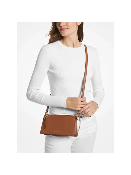 Torebka crossbody Michael Kors skórzana brązowa