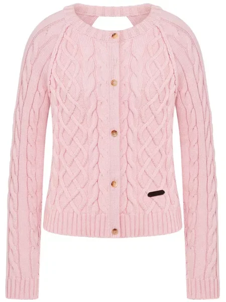 Cardigan Moschino cu spatele deschis roz