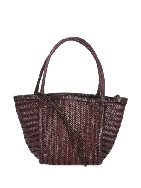 Δερμάτινη τσάντα shopper Vipera πλεγμένο κόκκινο