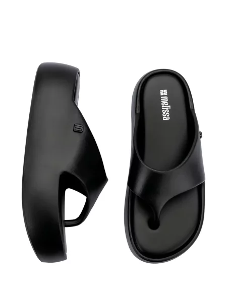 Papuci Melissa cu platformă negru
