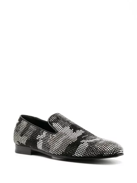 Mokasyny Philipp Plein w kamuflażu czarne