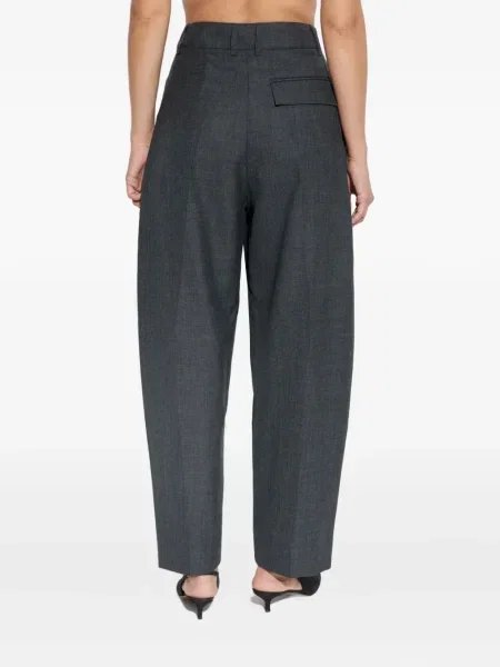 Pantaloni Studio Nicholson de lână plisate gri