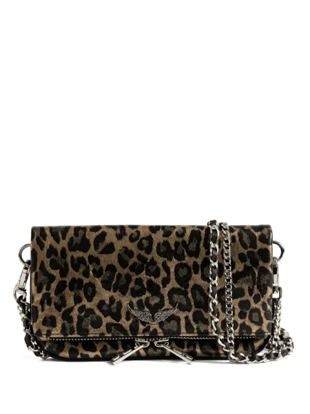 Colier Zadig&voltaire cu imagine cu model leopard maro