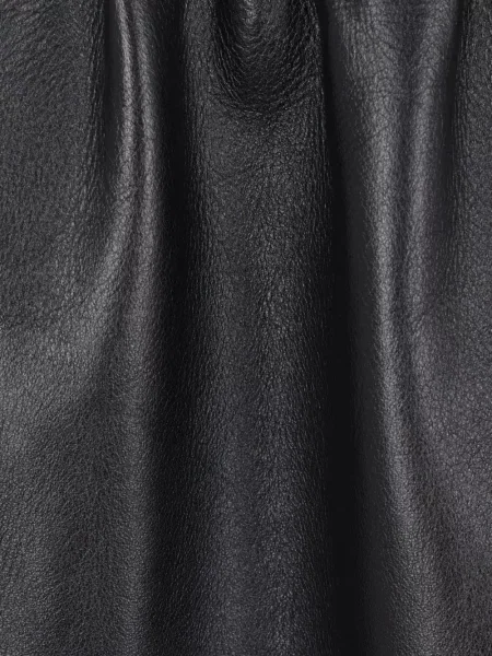 Fustă din piele Chloé până la genunchi negru