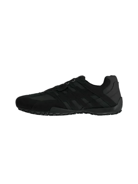 Sneakerși Geox cu model piele de șarpe negru