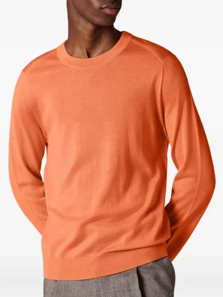 Ριγέ πουλόβερ Paul Smith από μαλλί merino πορτοκαλί