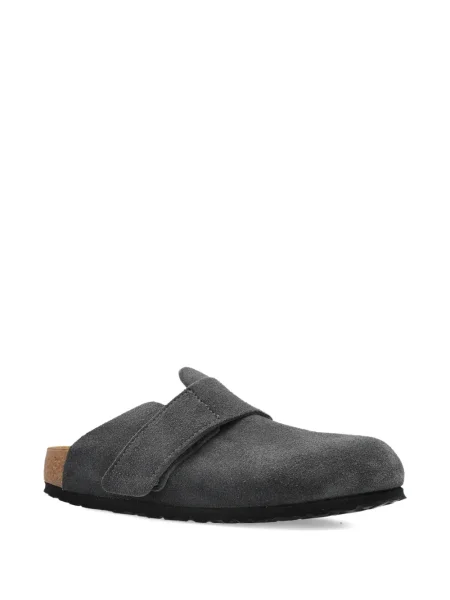 Sandale Birkenstock din piele de căprioară gri
