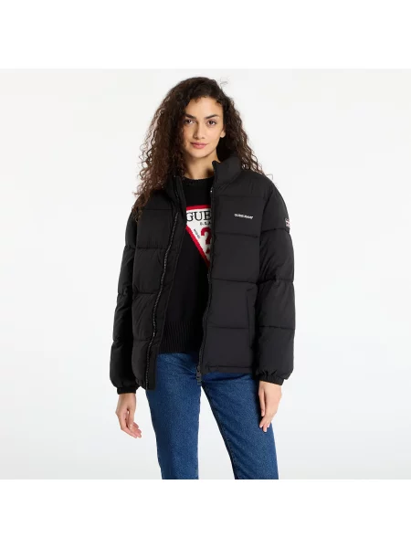 Μπουφάν Guess Jeans Reg Lenght Puffer Black S μαύρο