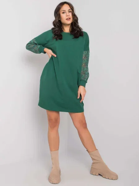 Rochie Rue Paris de costum verde