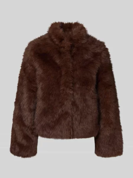 Kurtka z imitacji futra o kroju modern fit z wysoką stójką Vero Moda