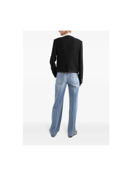Jeansy straight leg Dolce And Gabbana niebieskie