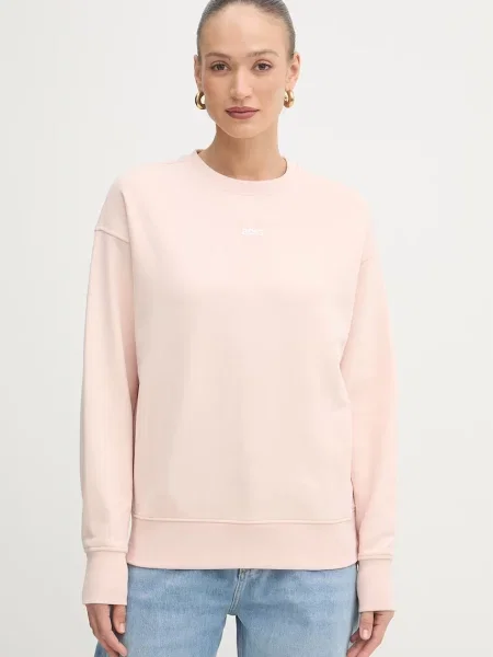BOSS Orange hanorac oversized pentru femei din portocaliu