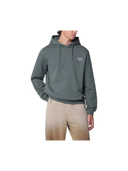 Bluza z kapturem A.p.c. zielona
