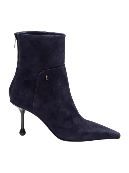 Botki Jimmy Choo skórzane niebieskie
