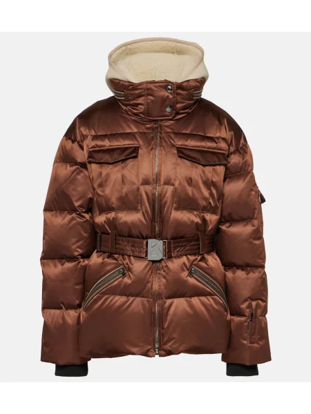 Pikowana jeździć na nartach kurtka narciarska Bogner brązowa