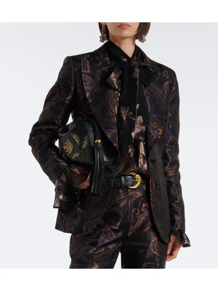 Sacou Etro cu model paisley din jacard