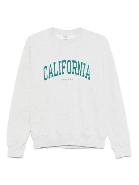 Hanorac Sporty & Rich cu imagine gri