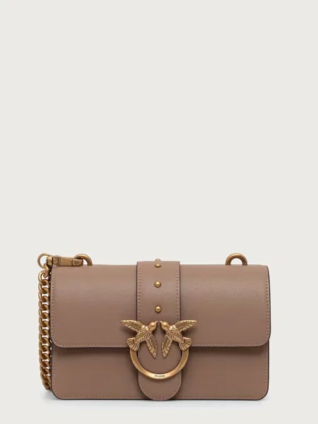 Pinko geantă crossbody pentru femei din piele maro