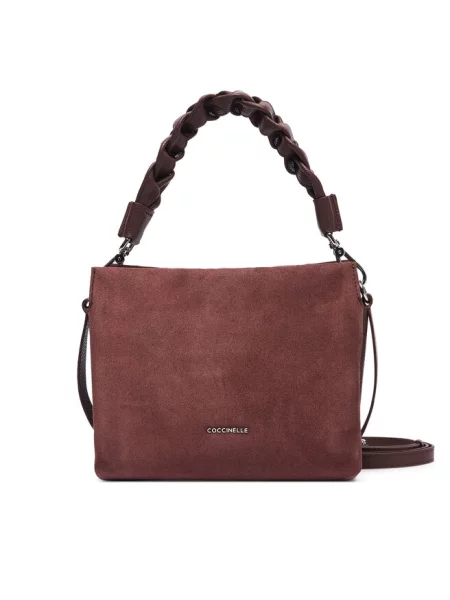 Coccinelle torebka crossbody zamszowa brązowa