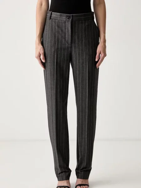 Pinko pantaloni de costum pentru femei din lână gri