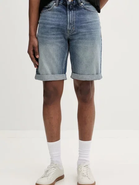 HUGO kratke hlače muške traper HUGO plava