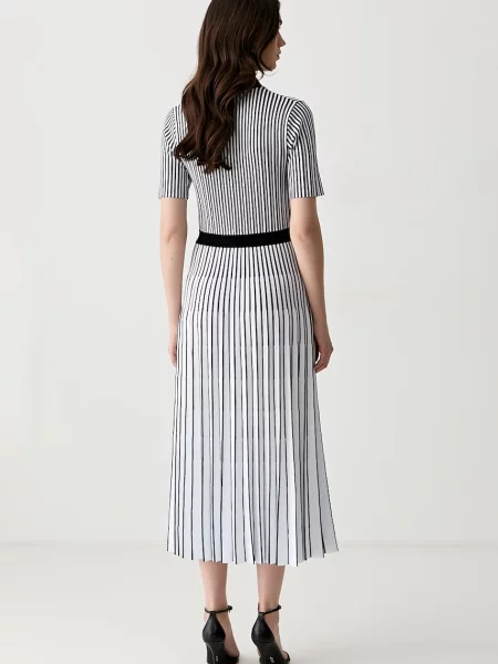 Karl Lagerfeld rochie plisată cu vâscoză negru