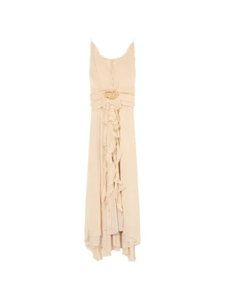 Rochie maxi Blumarine cu volane roz