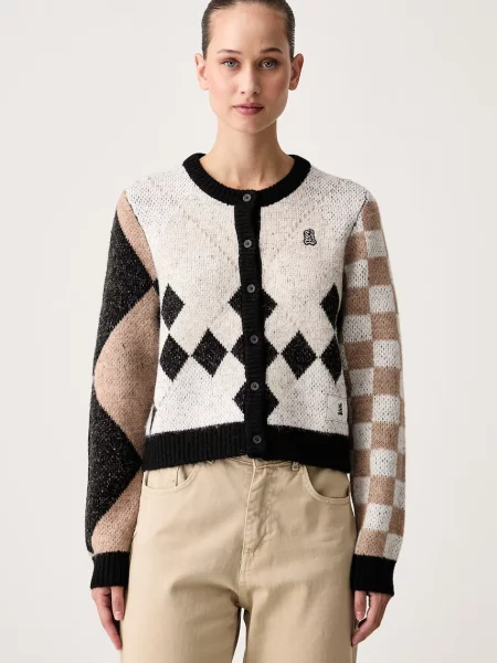 Vans cardigan pentru femei cu amestec de lână x PRINGLE bej