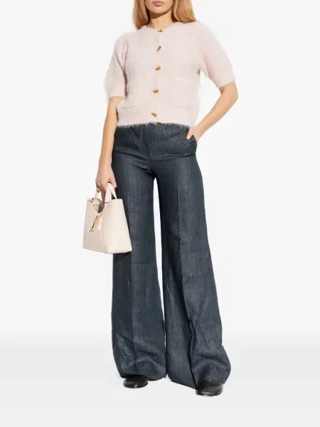 Pantaloni Max Mara evazate albastru