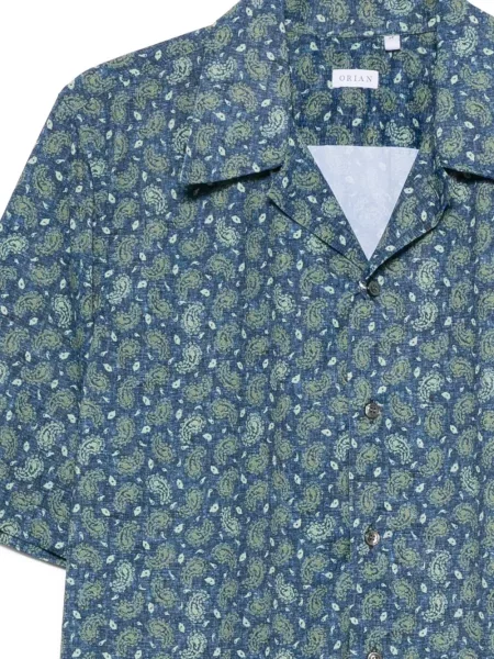 Cămașă Orian cu imagine cu model paisley albastru