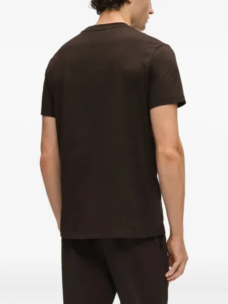 Tricou Karl Lagerfeld cu decolteu rotund maro