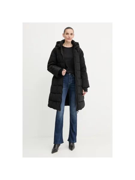 Lniana parka Armani Exchange czarna