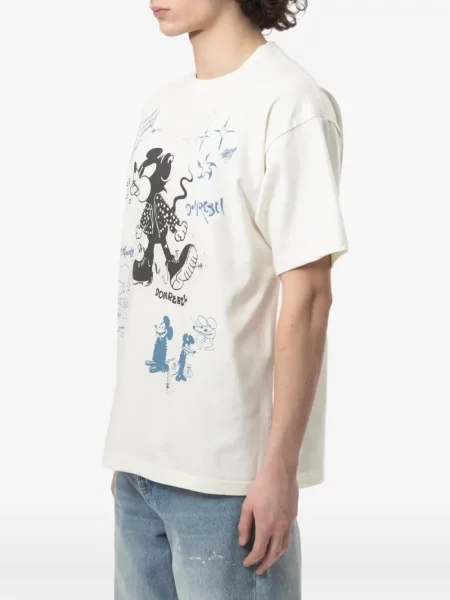 Tricou Domrebel cu imagine alb