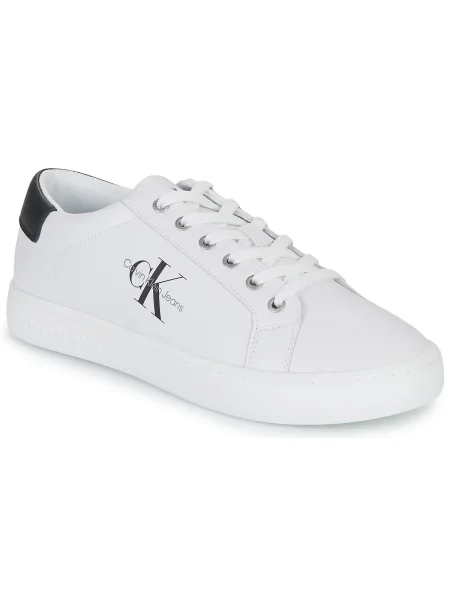 Bőr félcipo Calvin Klein Jeans fehér