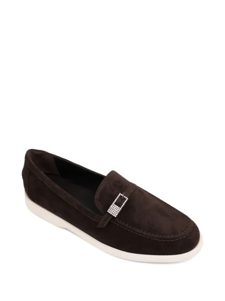 Loafers Le Silla με αγκράφα με πετραδάκια καφέ