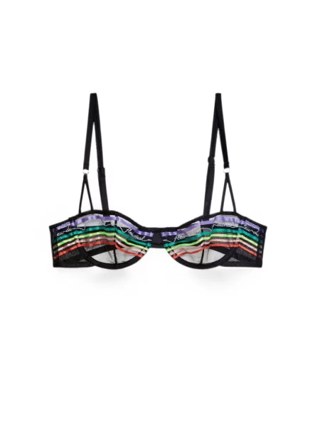Sutien balconette Fleur Du Mal negru