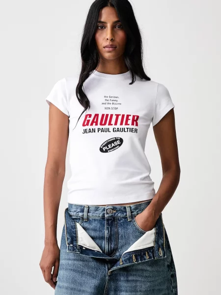 Jean Paul GAULTIER Gaultier Logo tricou cu pentru femei