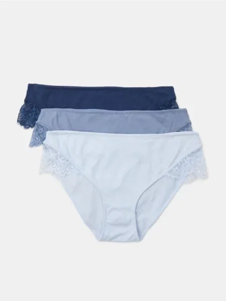 Трусики з мереживом 3 штуки фіолетовий