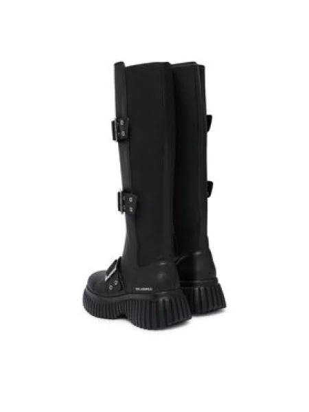KARL LAGERFELD Csizma Kreeper Wedge fekete