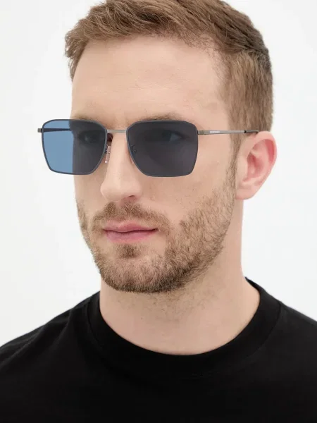 Слънчеви очила Emporio Armani мъжки синьо
