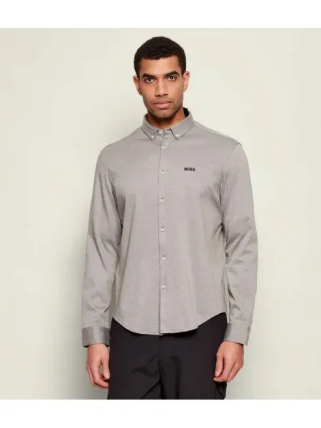 BOSS Green cămașă din ST_Motion L cu guler button-down regular verde
