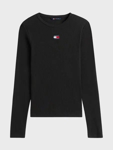 Лонгслив Tommy Jeans черный