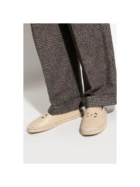 Espadryle Dolce And Gabbana skórzane beżowe