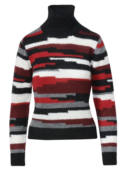 KOROSHI Pulover gri / roșu alb