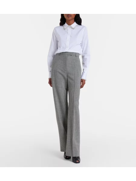 Pantaloni Mcqueen de lână negru