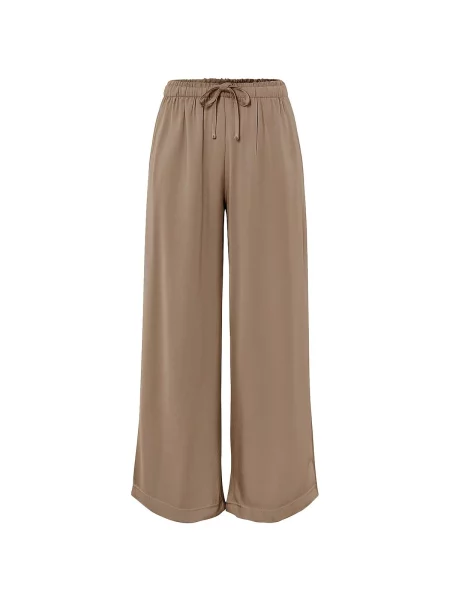 Satenski palazzo hlače Deha smeđa