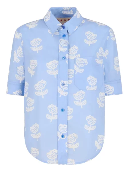 Cămașă Marni cu imagine albastru