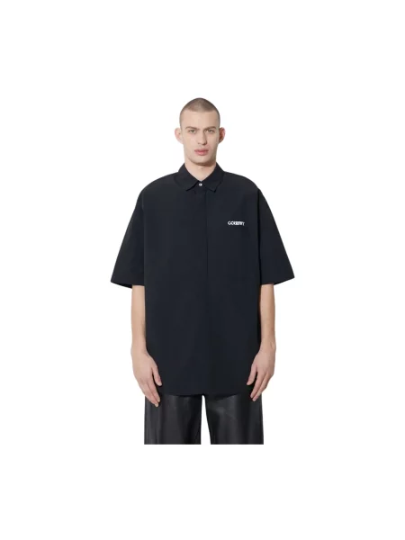 Marcelo Burlon koszula Logo Over Shirt relaxed z kołnierzykiem klasycznym czarny