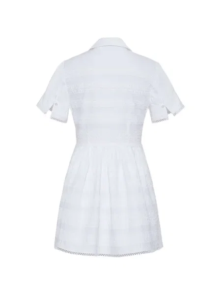 Rochie mini Cara Cara din dantelă de costum mini alb