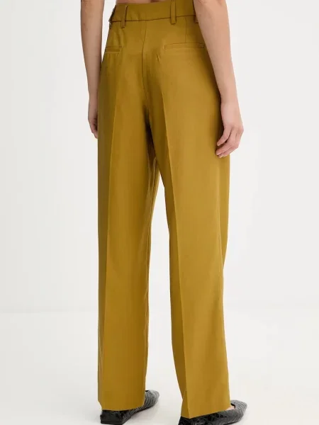 Kalhoty Morgan high waist PFIJA.F žlutá